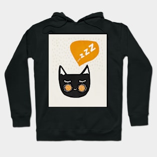 Cat, Abstract, Mid century modern kids wall art, Nursery room Hoodie